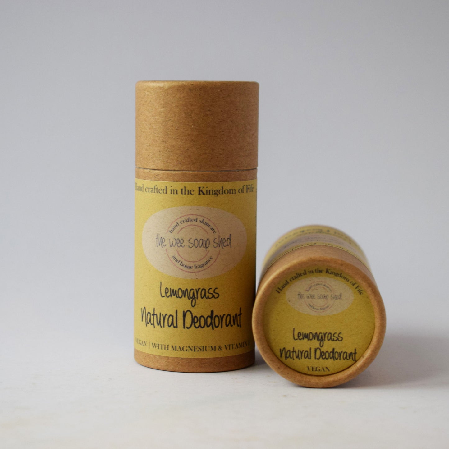 The Wee Soap Shed Lemongrass Vegan Natural Deodorant with magnesium and vitamin E