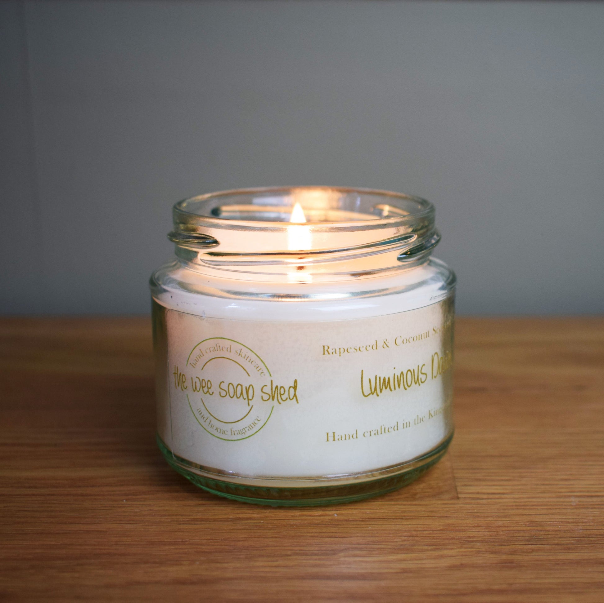 The Wee Soap Shed Luminous Dawn 165g scented candle