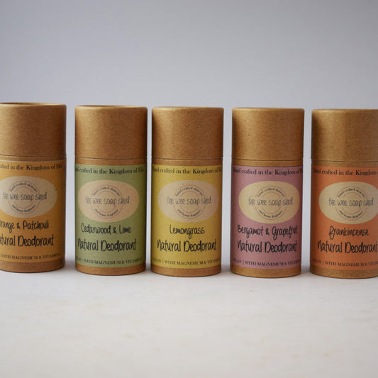 The Wee Soap Shed vegan natural deodorant with magnesium and vitamin e