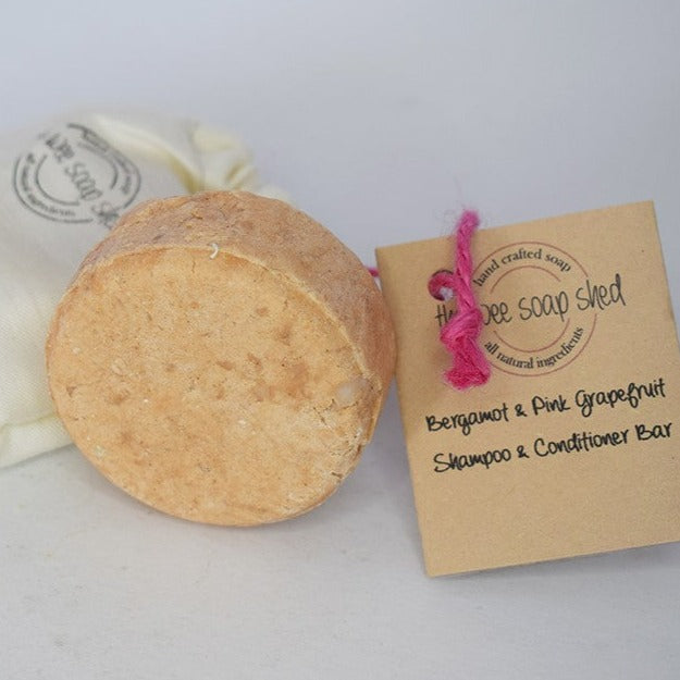 The Wee Soap Shed Bergamot & Grapefruit Shampoo & Conditioner Bar