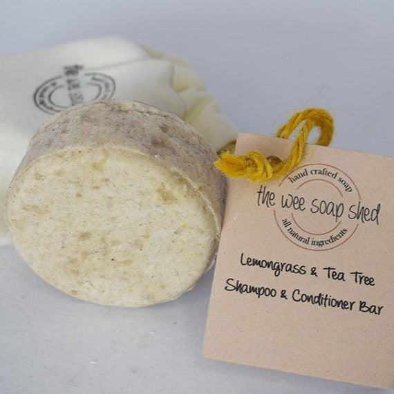 The Wee Soap Shed Lemongrass Shampoo & Conditioner Bar